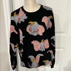 Zara Black Disney Collaboration Sweater Dumbo Elephant